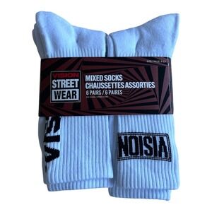Brand New Mens Vision Street Wear Mixed Socks Size 9-13 6 Pairs